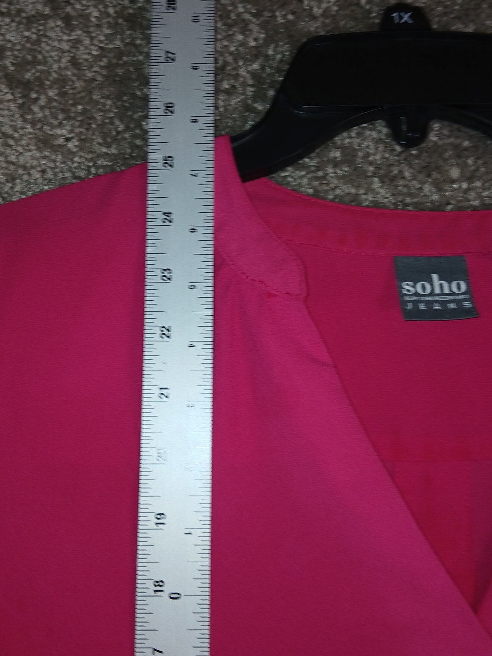 NY&Co SOHO Pink V-Neck Long Sleeve Blouse Business Casual Shirt - Small - Picture 3 of 13